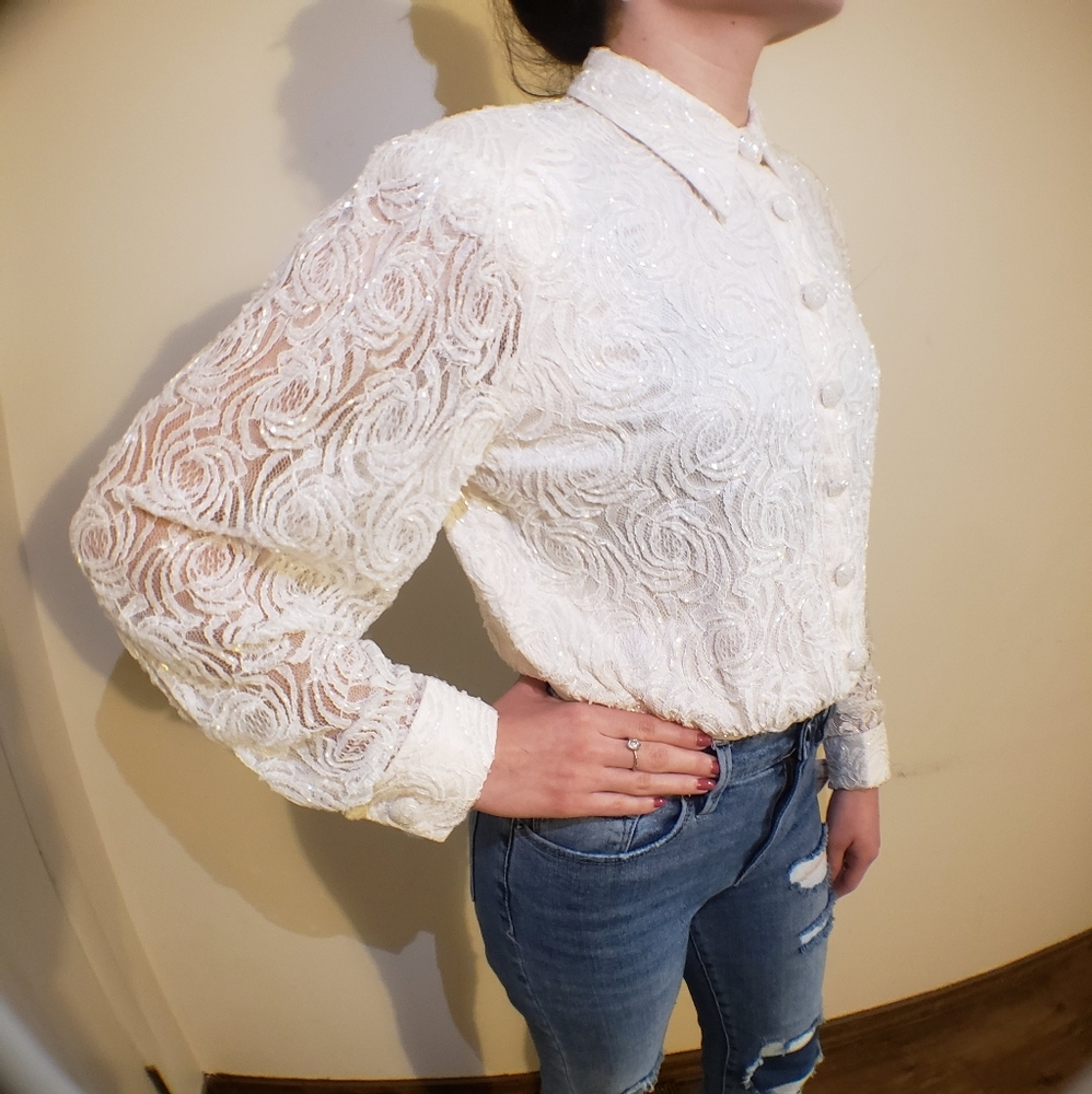 Vintage Carmen Marc Valvo bodysuit Top